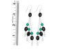 Black Spinel/Green Onyx Beaded Earring BDD-3-163