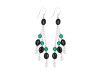 Black Spinel/Green Onyx Beaded Earring BDD-3-163