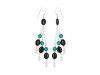Black Spinel/Green Onyx Beaded Earring BDD-3-163