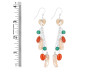 Biwa Pearl/Carnelian Beaded Earring BDD-3-166