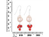 Pearl / Red Coral Beaded Earring BDD-3-171
