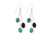 Turquoise / Black Spinel Beaded Earring BDD-3-175