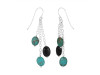 Turquoise / Black Spinel Beaded Earring BDD-3-175