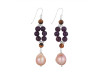 Amethyst / Pearl / Tiger Eye Beaded Earring BDD-3-177