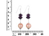 Biwa Pearl / Amethyst Beaded Earring BDD-3-179