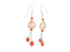 Carnelian / Pearl Beaded Earring BDD-3-181