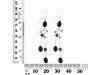 Black Spinel / Turquoise / Tiger Eye Beaded Earring BDD-3-182