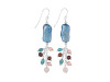 Biwa Pearl / Rose Quartz Beaded Earring BDD-3-183