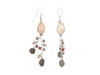 Pearl / Labradorite / Red Cora Beaded Earring BDD-3-191