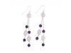 Amethyst / Crystal Beaded Earring BDD-3-192