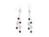Amethyst / Crystal Beaded Earring BDD-3-192