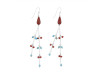 Turquoise / Red Coral Beaded Earring BDD-3-194
