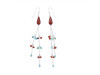 Turquoise / Red Coral Beaded Earring BDD-3-194