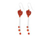 Red Agate Beaded Earring BDD-3-28