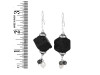 Lava / Moss Agate / Pearl Beaded Earring-2E BDD-3-40