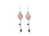 Peach Quartz/SmokyBeaded Earring-2E BDD-3-42