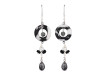 Zebra Jasper/Black Rutile/Black SpinelBeaded Earring-2E BDD-3-47