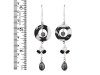 Zebra Jasper/Black Rutile/Black SpinelBeaded Earring-2E BDD-3-47