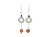 Prehnite/Pearl/CarnelianBeaded Earring-2E BDD-3-52