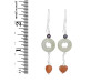 Prehnite/Pearl/CarnelianBeaded Earring-2E BDD-3-52