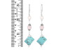 Stabilised Turquoise/Rose Quartz/Pearl Beaded Earring BDD-3-56
