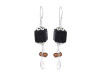 Lava/Crystal Quartz/PearlBeaded Earring-2E BDD-3-57