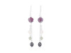 Fluorite /Prehnite/Rose Quartz/PearlBeaded Earring-2E BDD-3-58