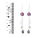 Fluorite /Prehnite/Rose Quartz/PearlBeaded Earring-2E BDD-3-58