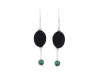 Black Onyx/TurquoiseBeaded Earring-2E BDD-3-61