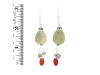 Green Jasper/Red Onyx Beaded Earring-2E BDD-3-63