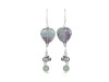 Fluorite/Prehnite/PearlBeaded Earring-2E BDD-3-67