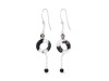 Zebra Jasper/Black SpinelBeaded Earring-2E BDD-3-72