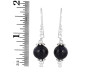 Black Sunstone/Beaded Earring-2E BDD-3-86