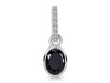 Black Tourmaline & White Topaz Pendant BLS-RDP-780-CZ-LOOP.