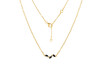 Black Tourmaline & White Topaz Necklace BLS-RDN-460.