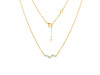 Blue Chalcedony & White Topaz Necklace BLX-RDN-460.