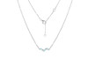 Blue Chalcedony & White Topaz Necklace BLX-RDN-460.