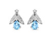 Blue Topaz Stud Earring BTZ-RDE-30.