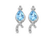 Blue Topaz Stud Earring BTZ-RDE-36.