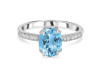 Blue Topaz & White Topaz Ring BTZ-RDR-2382.