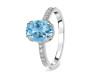 Blue Topaz & White Topaz Ring BTZ-RDR-2382.