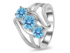 Blue Topaz Ring BTZ-RDR-37.