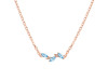 Blue Topaz & White Topaz Necklace BTZ-RDN-460.