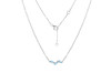 Blue Topaz & White Topaz Necklace BTZ-RDN-460.