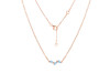 Blue Topaz & White Topaz Necklace BTZ-RDN-460.