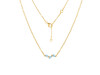 Blue Topaz & White Topaz Necklace BTZ-RDN-460.