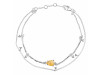 Citrine  Raw Crystal & White Topaz Bracelet CIT-RDB-168.