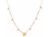 Citrine  Raw Crystal & White Topaz Necklace CIT-RDN-385.