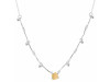 Citrine  Raw Crystal & White Topaz Necklace CIT-RDN-385.