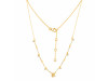 Citrine  Raw Crystal & White Topaz Necklace CIT-RDN-385.